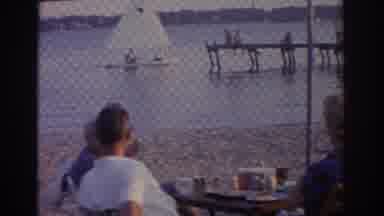 New Jersey USA (1963): Group Of People Gathered On Pier Watching Nature