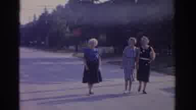 New Jersey USA (1963): Three Elder Women Walking On The Street In The Middle Of A