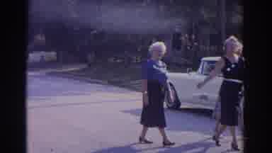 New Jersey USA (1963): Three Elderly Women Walking Down The Street In The 50s