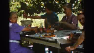 Auburn California (1939): Elderly Woman Friends Grandmas Park Grove Trees Eat