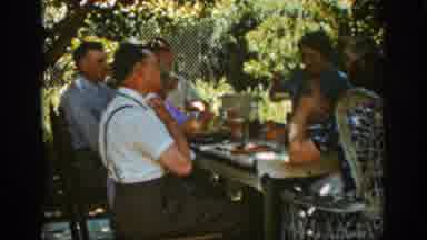 Auburn California (1939): White Family Enjoy Their Time At The Picnic Table And