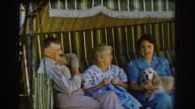 Auburn California (1939): Group Of People Chatting At A Leisure Time