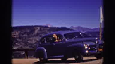 Lake Tahoe California (1939): A Woman Waits In A Car At A Park Outdoors