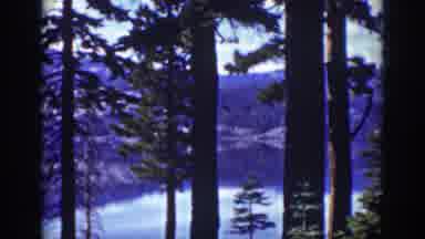 Lake Tahoe California (1939): Calming View Of A Mountain Lake In The Summer From