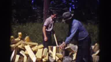 Lake Tahoe California (1939): Jimmy Was Tired And Excited To Help Out Grandpa Cut