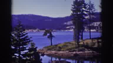 Lake Tahoe California (1939): A Beautiful Lake Surrounded By Lots Of Trees In A