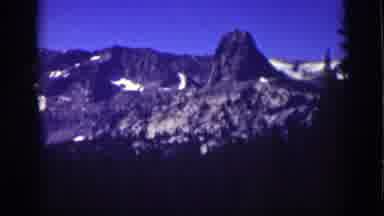 Lake Tahoe California (1939): Rock Formation With Snow
