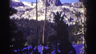 Lake Tahoe California (1939): Mountain Peak Observed From A Distant Clearing With