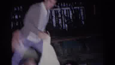 El Monte California-1966: Karate Practice Night Training Backyard