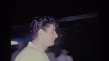 El Monte California (1966): Men And Women Gathering And A Man Is Arriving To Greet