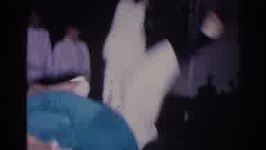 El Monte California (1966): Woman Wearing All Blue Flips Over Black Belt Martial