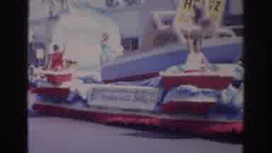 Norfolk Virginia (1966): View Of Red White And Blue Parade Float On A Bright Sunny