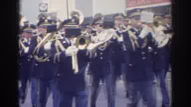 Norfolk Virginia (1966): A Marching Band In Black Marching Through The Street
