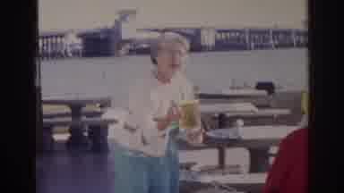 Norfolk Virginia (1966): Woman Brings Big Glass Of Beer Or Other Beverage To