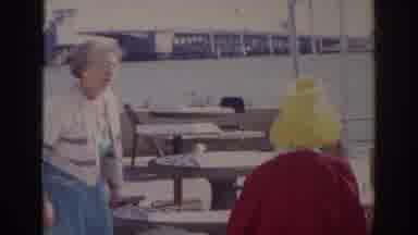Norfolk Virginia (1966): A Group Of People Dine-In At A Shop By A Pier