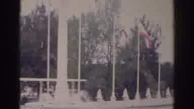Norfolk Virginia (1966): Seven Flags Of Different Countries In A Park With
