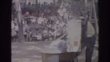 Norfolk Virginia (1966): Man Feeding A Bird In Front Of An Audience At Busch