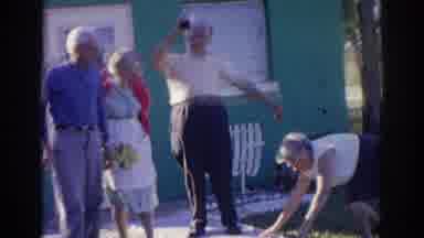 Norfolk Virginia (1966): Several People Having Fun Standing Outside Of A