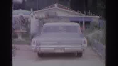 Norfolk Virginia (1966): Car Parked At Home Garden With Lots Of Flowers