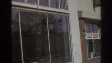 San Gabriel California (1966): Camera Pan Of Business Store Fronts On A City