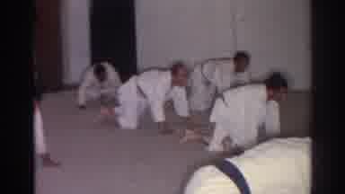 San Gabriel California (1966): View Of Men Dressed In Karate Uniforms Kneeling On