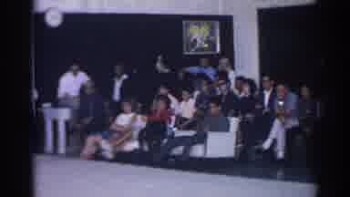 San Gabriel California (1966): Old Footage Of A Group Of Sitting People Watching