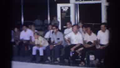 San Gabriel California (1966): Crowd Watches Indoor Karate Match Sitting In