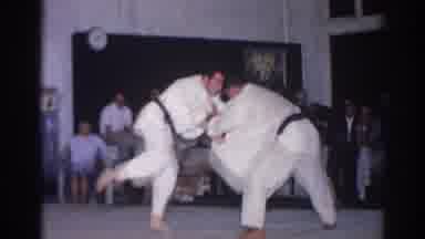 San Gabriel California (1966): Male Duo Of Judo Fighters Train While Audience