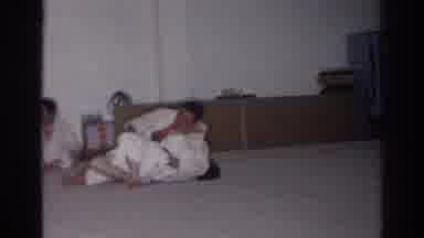 San Gabriel California (1966): Men Grappling On Floor Wearing Karate GI