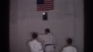 San Gabriel California (1966): View Of American Flag Displayed Inside White