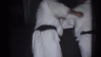 San Gabriel California (1966): Two Boys Practicing Martial Arts In White Outfits