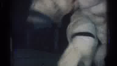 San Gabriel California (1966): Two Men Fighting Using Martial Arts In A Poorly Lit