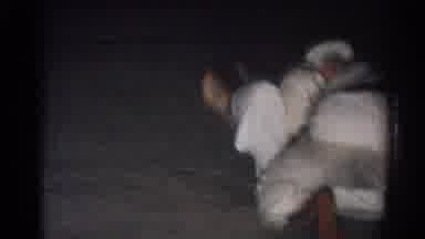 San Gabriel California (1966): Two Men Grappling On The Ground In A Martial Arts