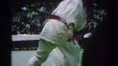 San Gabriel California (1966): Two Men Heavily Wrestle While Engaging In A