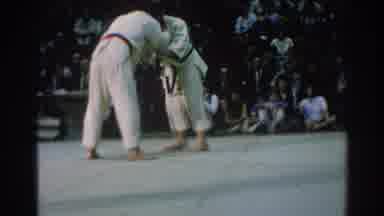 San Gabriel California (1966): Karate Participants Sizing Each Other Up For The