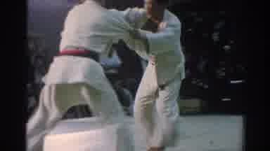 San Gabriel California (1966): Martial Arts Fighters During A Fight While The