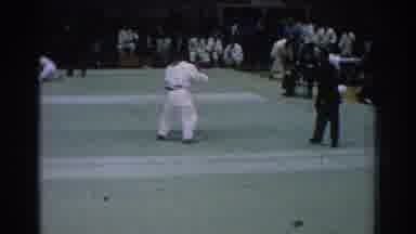 San Gabriel California (1966): Two Men Inside A Building On A Mat Wearing Karate