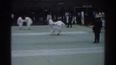 San Gabriel California (1966): Two Groups Of Men In A Judo Tussle With Fans