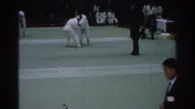 San Gabriel California (1966): Judo Wrestlers Grapple Each Other While Audience