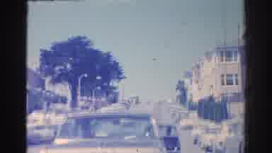 San Gabriel California (1966): Video Of Cars Lined Up On The Side Of Streets While