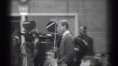 San Gabriel California (1966): Black And White Old Film Of People Gathering