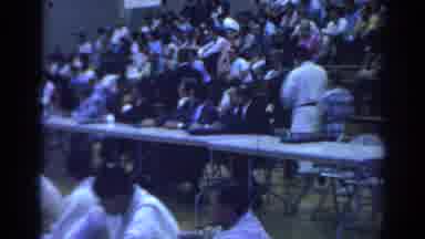 Temple City California (1966): Gathering Of Many Asian People In An Indoor
