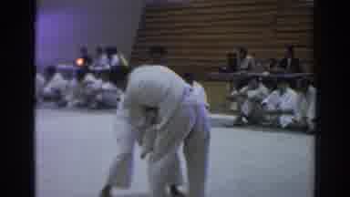 Temple City California (1966): Men In Taekwondo Match On Floor Mat Spectators