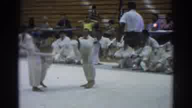 Temple City California (1966): Men Compete On Floor At Martial Arts Competition In