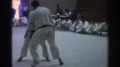 Temple City California (1966): Two Martial Artists Dressed In Uniform Grapple In A
