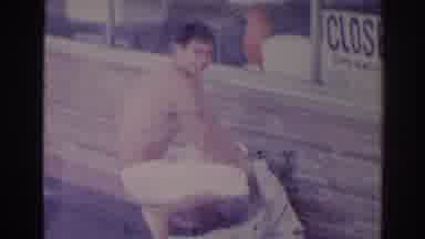 Temple City California (1966): Old Movie Showing An Apparently Crazy Man Doing
