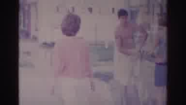 Temple City California (1966): Three Guys Doing Their Laundry Outside The Building