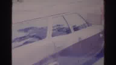 Temple City California (1966): Woman Sitting On Car Waiting With Her Purse Until