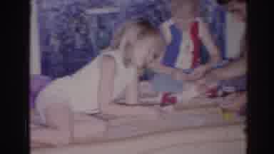 Temple City California (1966): Vintage Clip Of Man Playing Cards With Younger