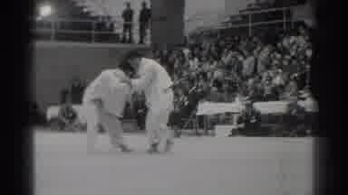 West Covina California (1966): Men In Karate GI Competing In Match On Floor Mat